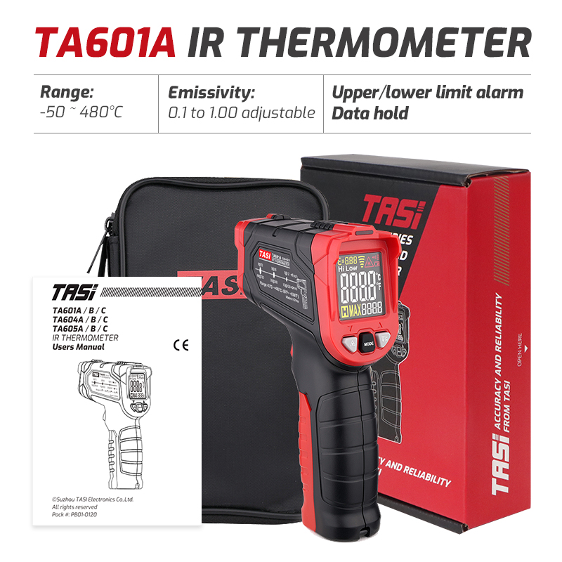 Industrial Laser Temperature Gun - TA601A TA601B TA601C 赤外線温度計レーザー IR 温度ガン非接触デジタルパイロメーター工業用測定ツール