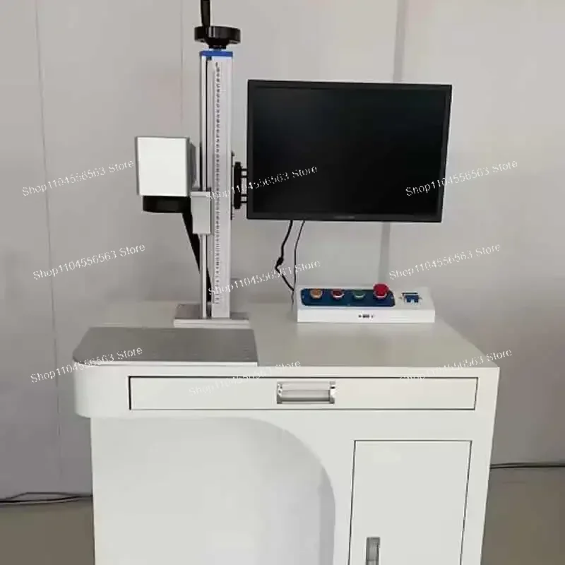 Rotary Axis Laser Engraver - ​ ​ 20W-50W ファイバーレーザーマーキングマシン - ジュエリー＆スチール用回転軸付きキャビネット型金属彫刻機