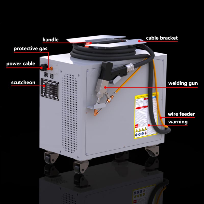 Industrial Laser Welding Tool - 産業用ハンドヘルドレーザー溶接機 - ステンレス鋼、銅合金用の高精度空冷ツール | 900W ポータブル