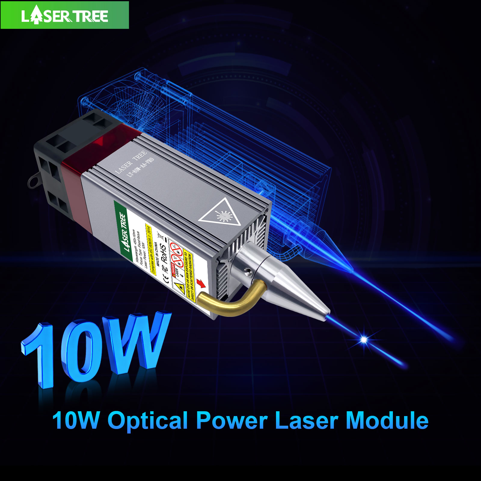Laser Beam Expander - 補助,青色光レーザーモジュール,CNC彫刻,切断,DIYツール用のレーザーヘッド,5w,10w,450nm