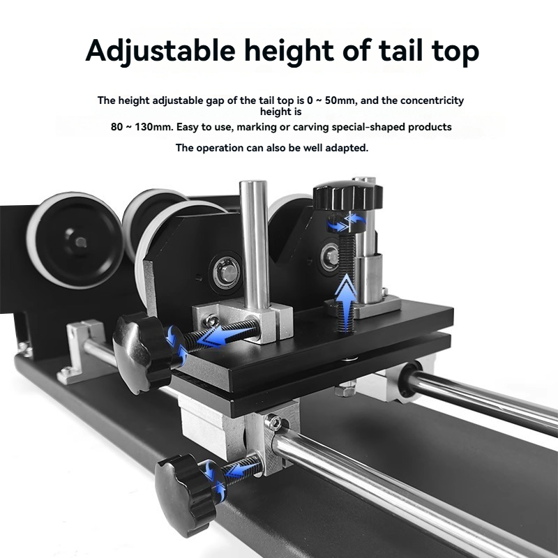 Rotary Axis Laser Engraver - ブラシレスモーター付きCNCレーザー彫刻機回転軸、10-150mmチャック、円筒形の彫刻や切断用のSBPレールローラー