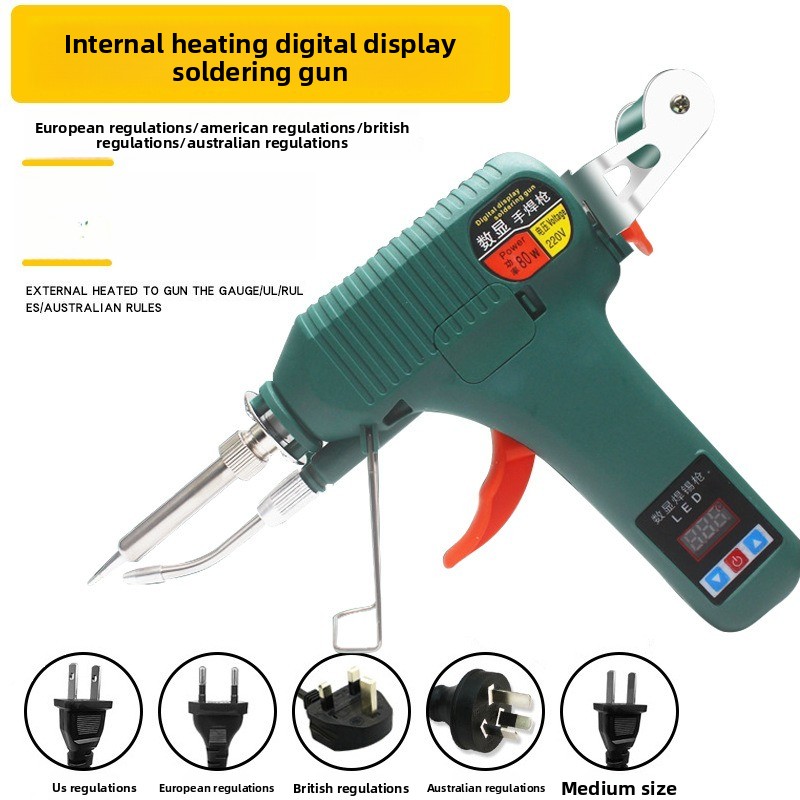 Industrial Laser Welding Tool - 内部加熱デジタルディスプレイはんだ付けガン 80W ハイパワー ハンドヘルド自動錫供給電気溶接ツール