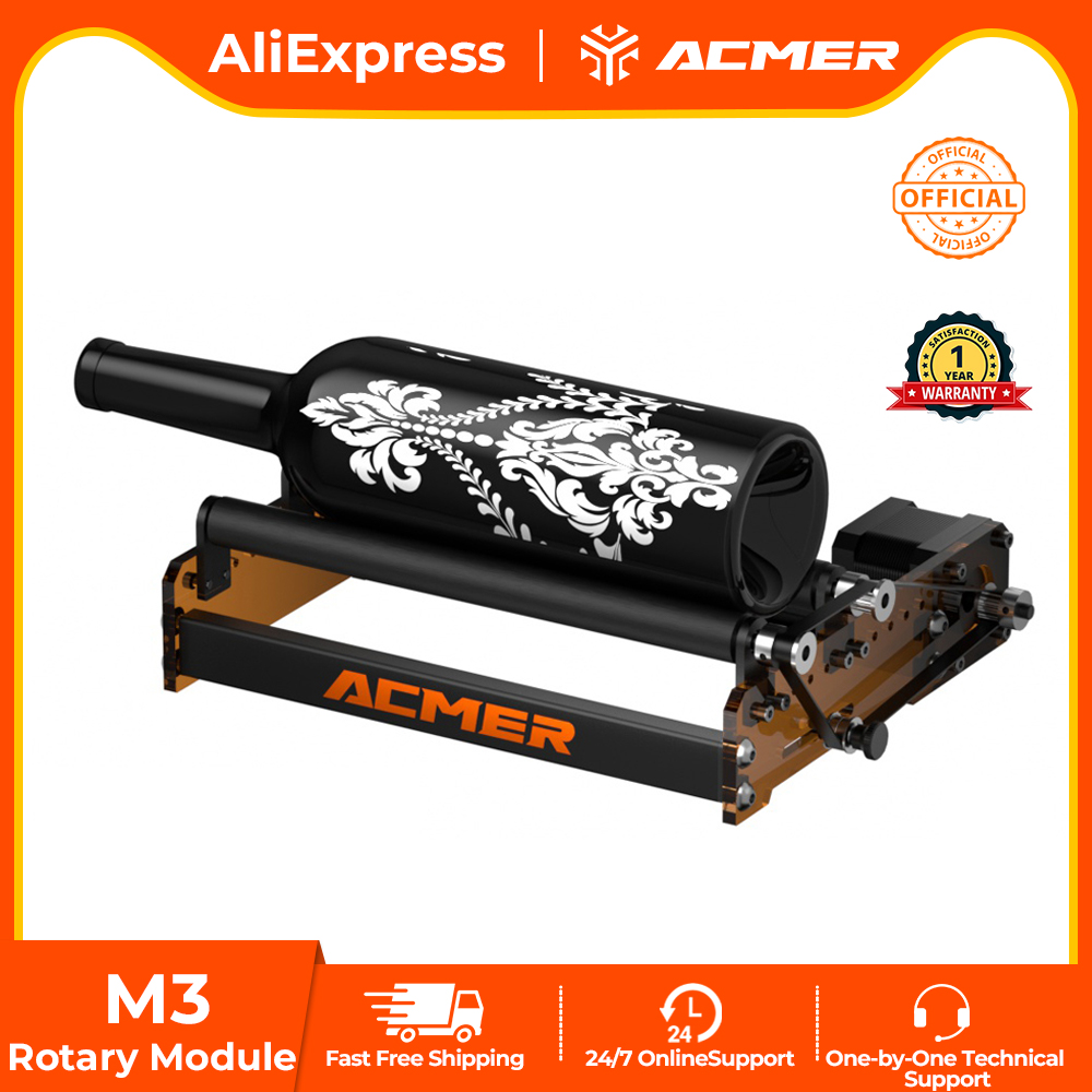 Rotary Axis Laser Engraver - ACMER M3 レーザーロータリーローラー 360 ° 回転
