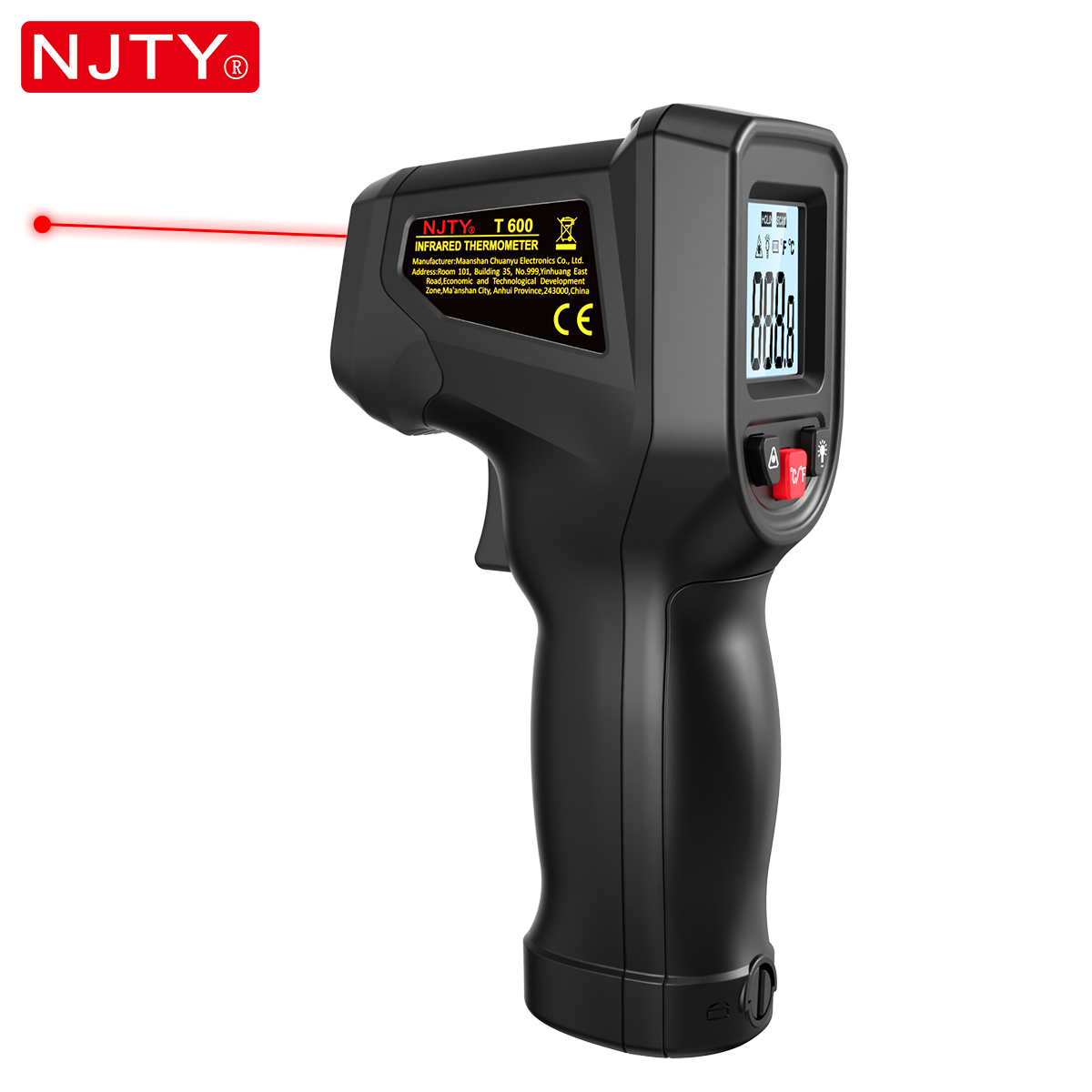 Industrial Laser Temperature Gun - NJTY T600 赤外線温度計ガン 非接触 -58 °