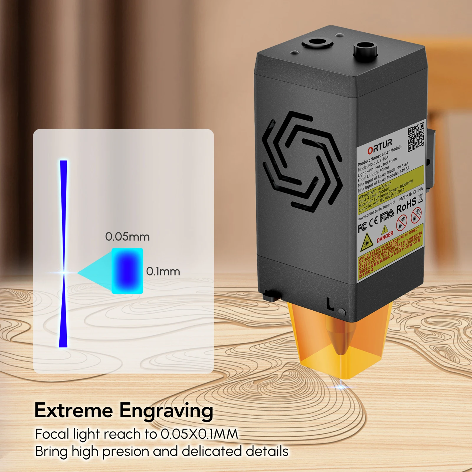 Laser Engraving Software - Ortur-彫刻機用レーザービームモジュール,高精度,10w,15000mm, 10w