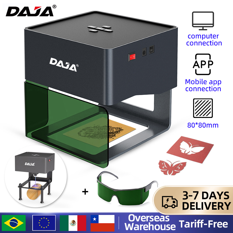 Industrial Laser Cutting - DAJA DJ6 ミニポータブルレーザー彫刻 Diy Bluetooth マシン塗装ドッグタグ紙革木製プラスチックロゴ