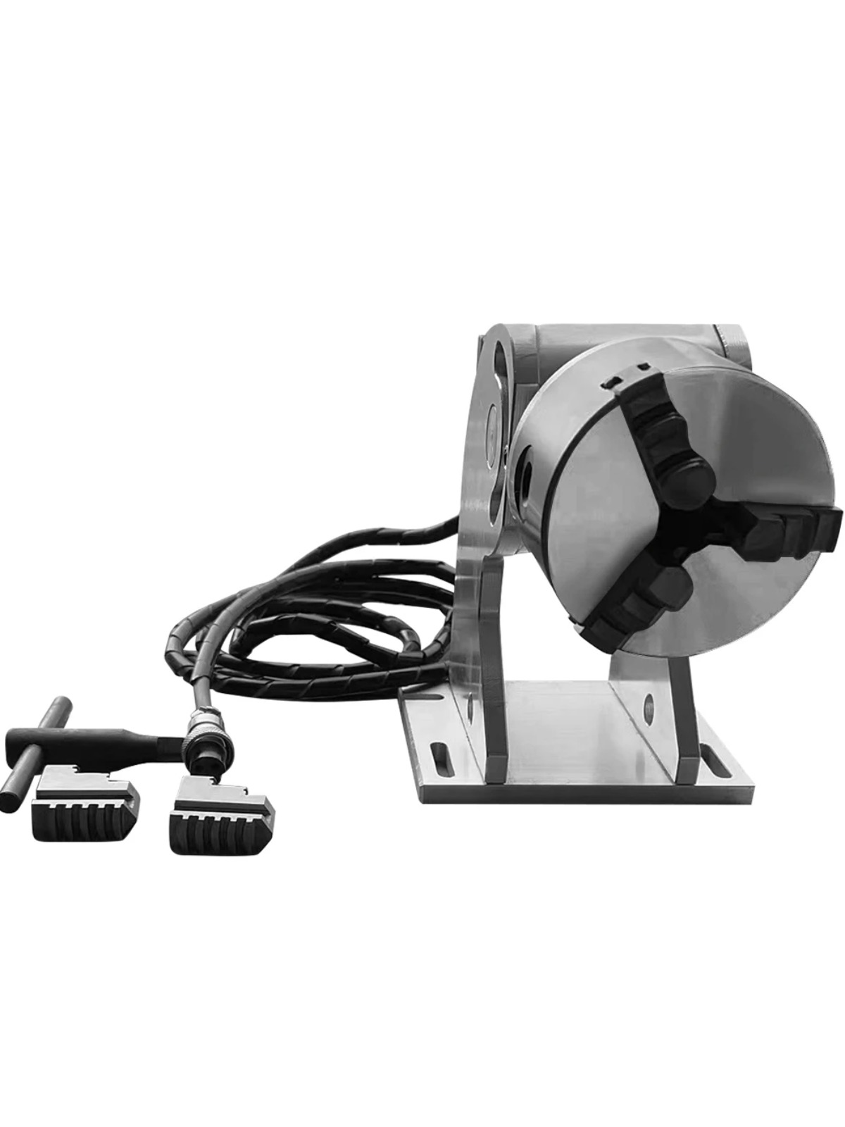 Rotary Axis Laser Engraver - 360 ° レーザー彫刻機回転軸レーザー彫刻機ファイバーレーザーマーキングマシン最大回転80mmユニバーサルアクセサリー
