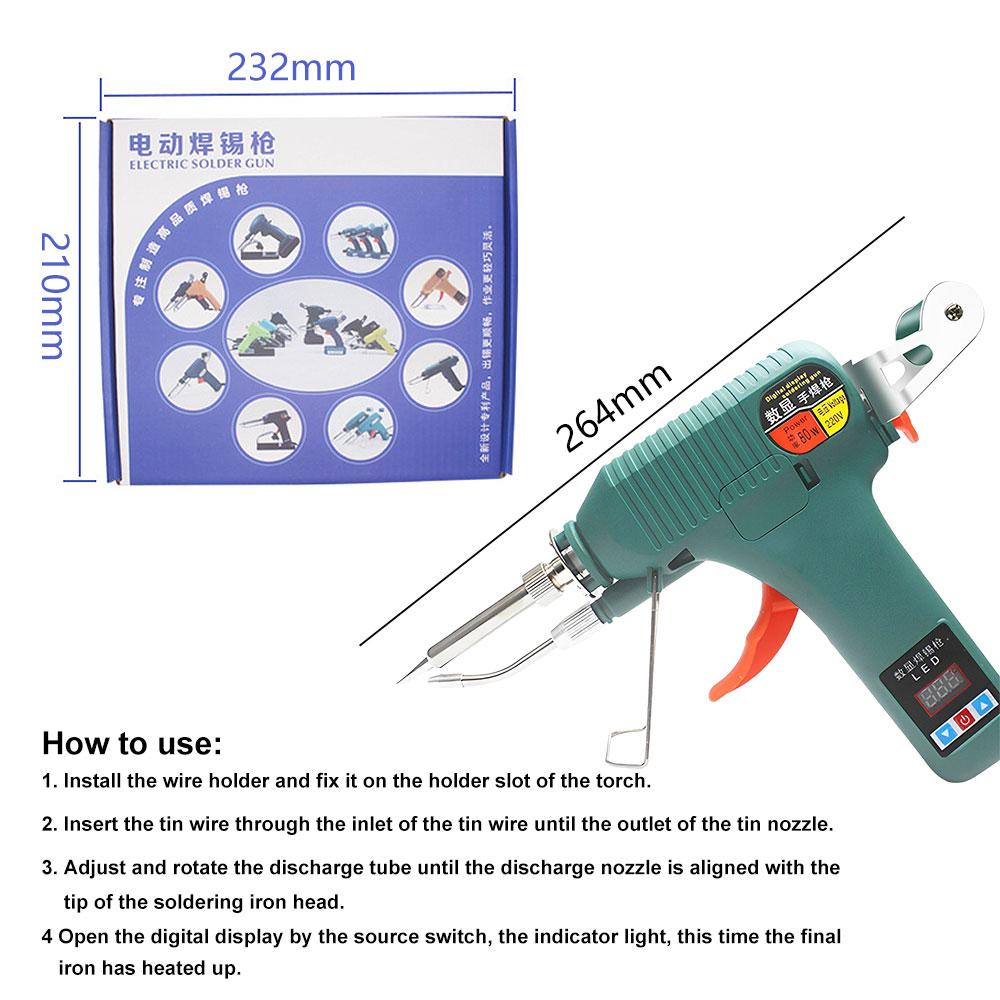 80 ワット 120 ワットデジタルハンドヘルドはんだガン米 - Industrial Laser Welding Tool のレビューと価格