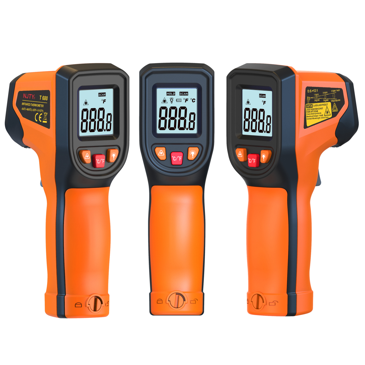デジタル赤外線温度計センサーハンドヘルド非接触 IR LCD - Industrial Laser Temperature Gun のレビューと価格