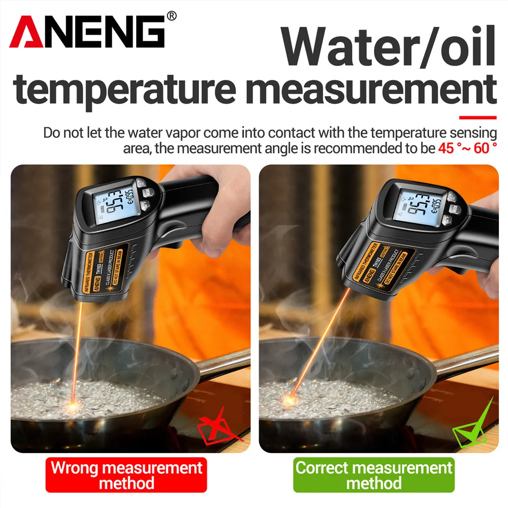 赤外線レーザー温度計 -20 ° C~380 ℃   IR温 - Industrial Laser Temperature Gun のレビューと価格