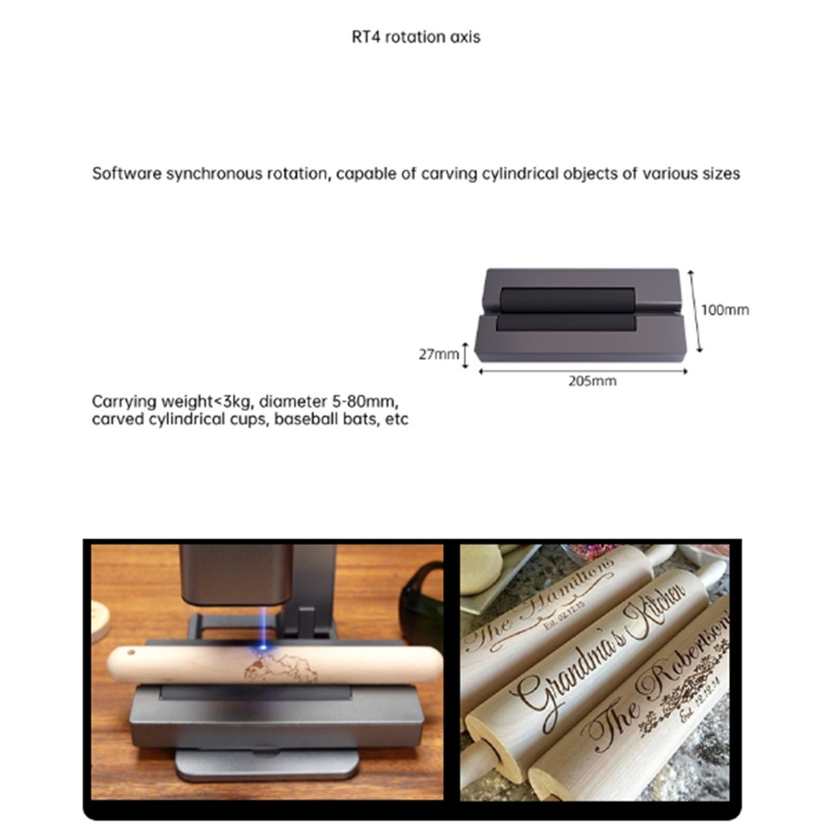 MR.CARVE C1 5W レーザー彫刻機用 R4 ロータ - Rotary Axis Laser Engraver のレビューと価格