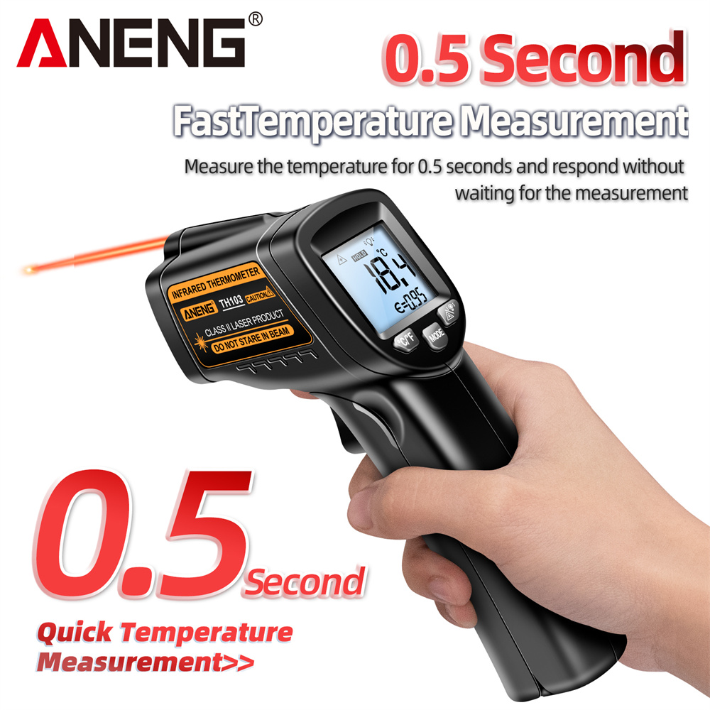 赤外線レーザー温度計工業用温度ガン ANENG TH103  - Industrial Laser Temperature Gun のレビューと価格
