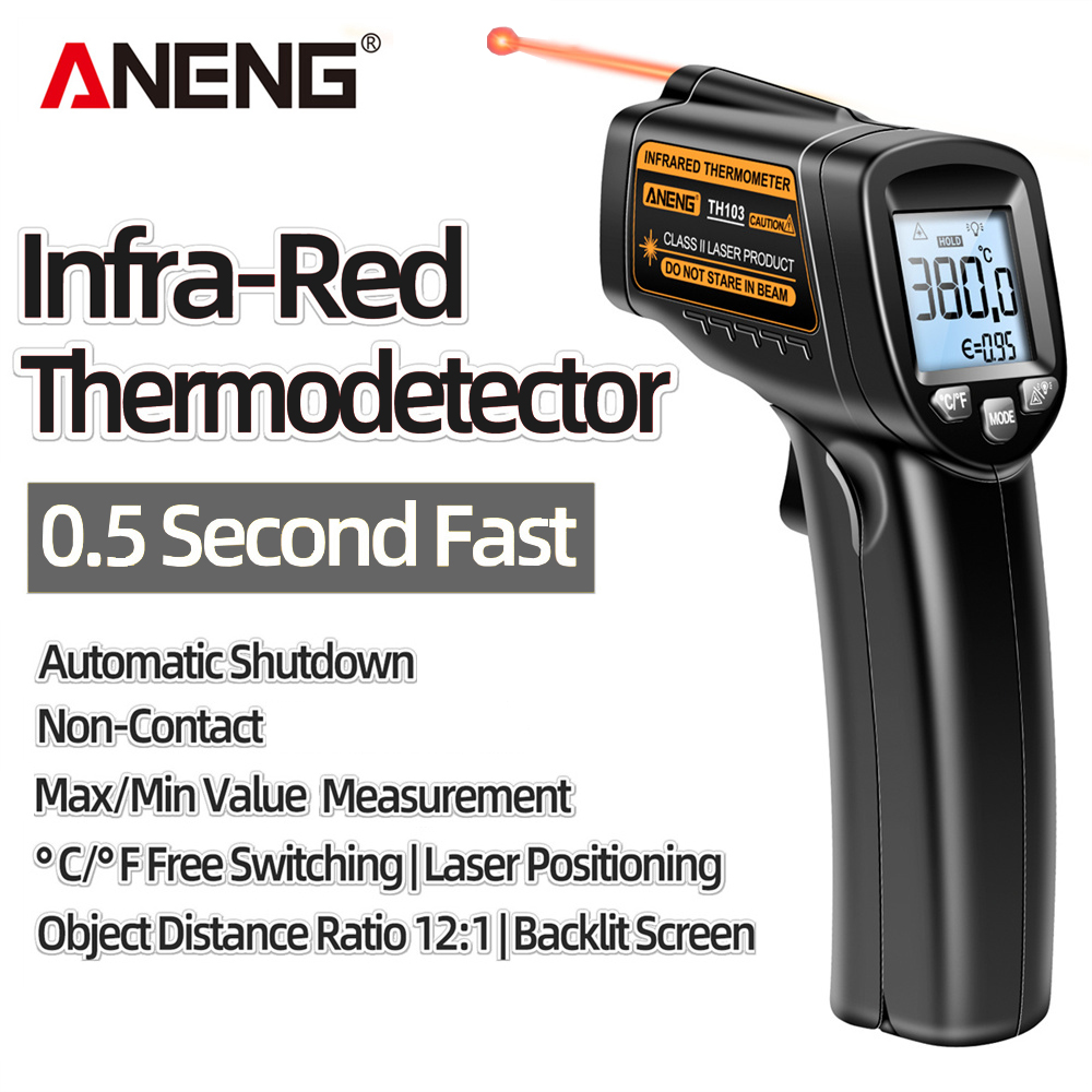 赤外線レーザー温度計工業用温度ガン ANENG TH103  - Industrial Laser Temperature Gun のレビューと価格