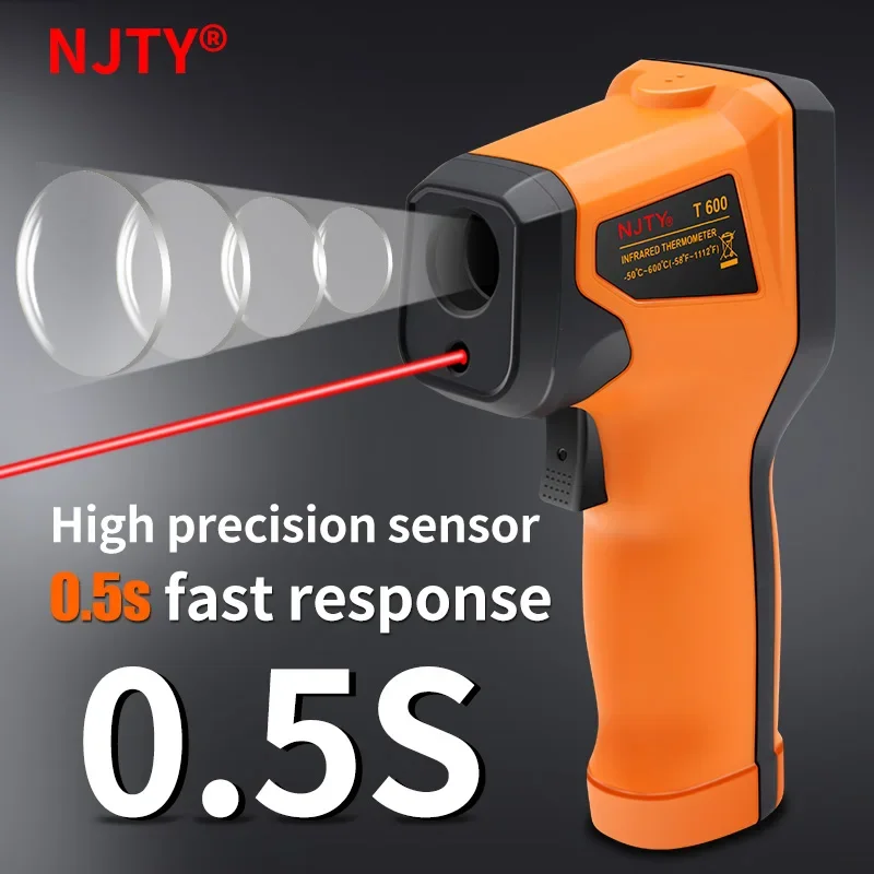 T400 T600 デジタル赤外線温度計 -50~600 ℃ - Industrial Laser Temperature Gun のレビューと価格