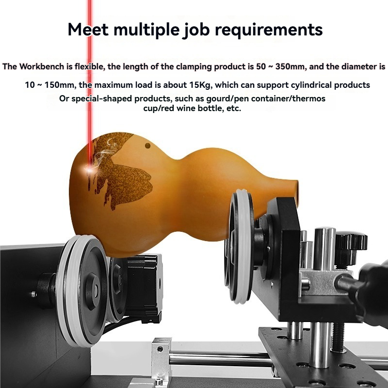 ブラシレスモーター付きCNCレーザー彫刻機回転軸、10-15 - Rotary Axis Laser Engraver のレビューと価格