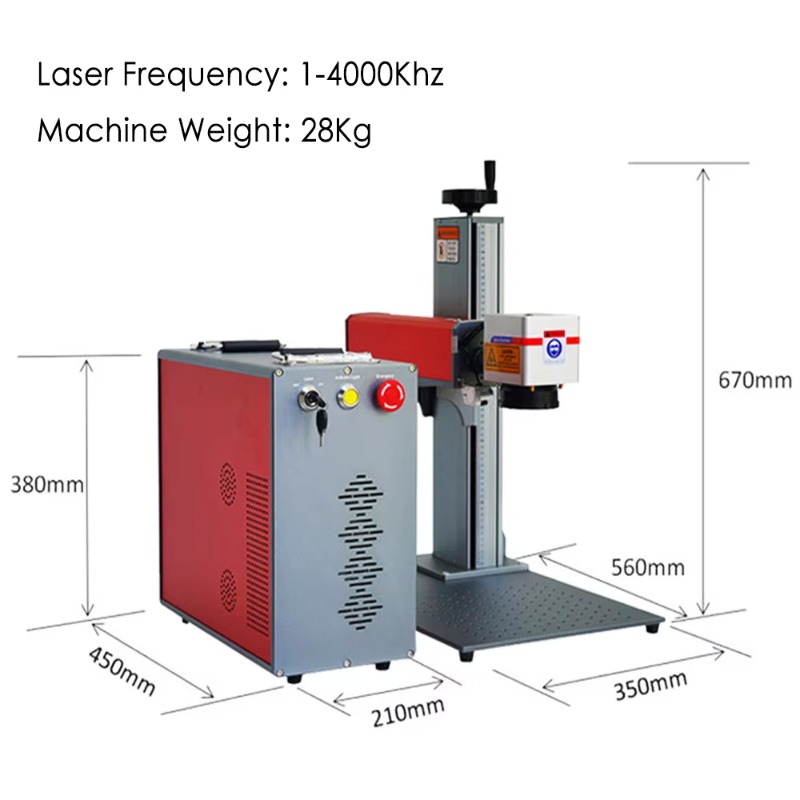 ミニスプリットポータブル高出力ファイバーレーザーマーカー工業 - Industrial Grade Laser Engraver のレビューと価格