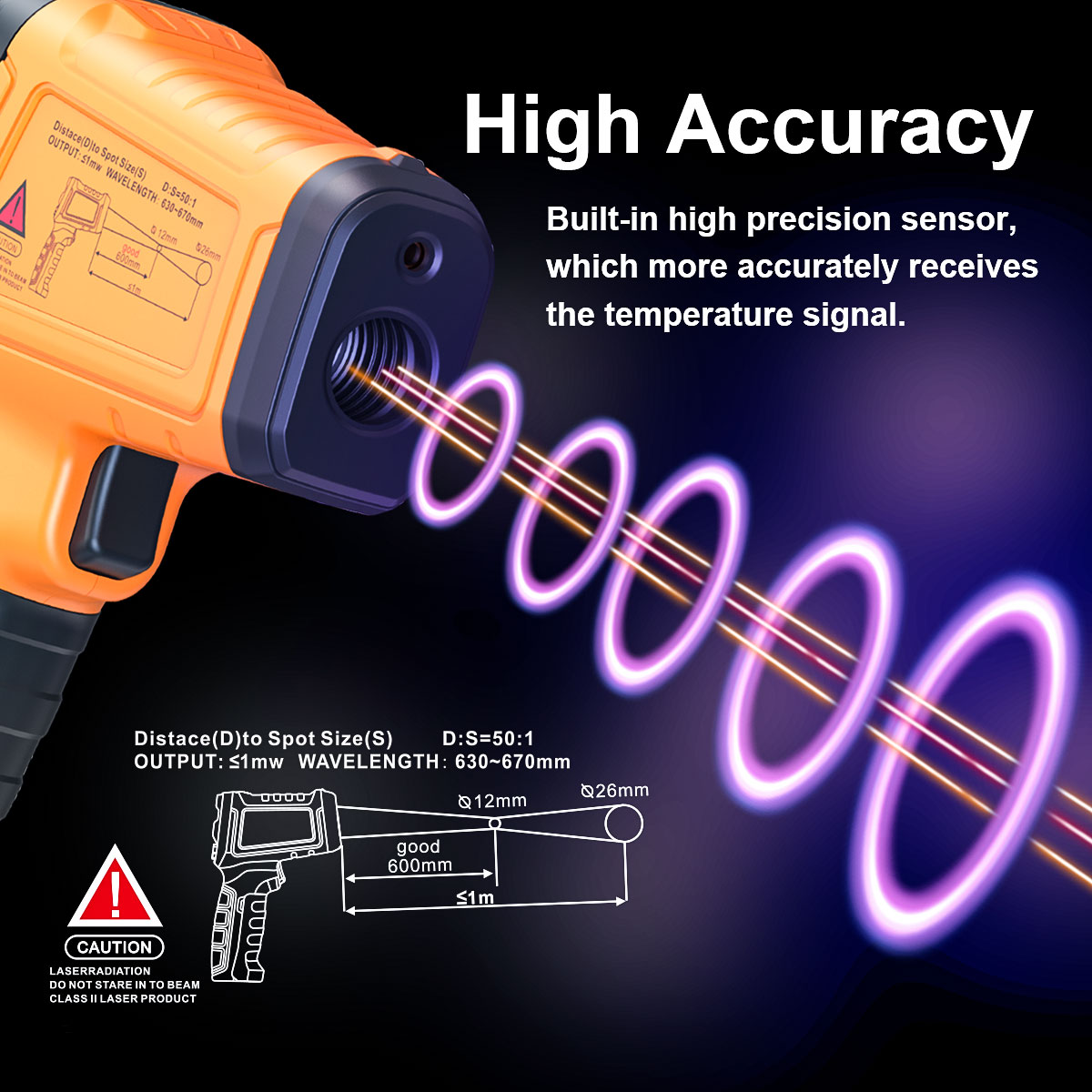 プロの非接触赤外線温度計,13レーザーポイント,デジタル高温 - Industrial Laser Temperature Gun のレビューと価格