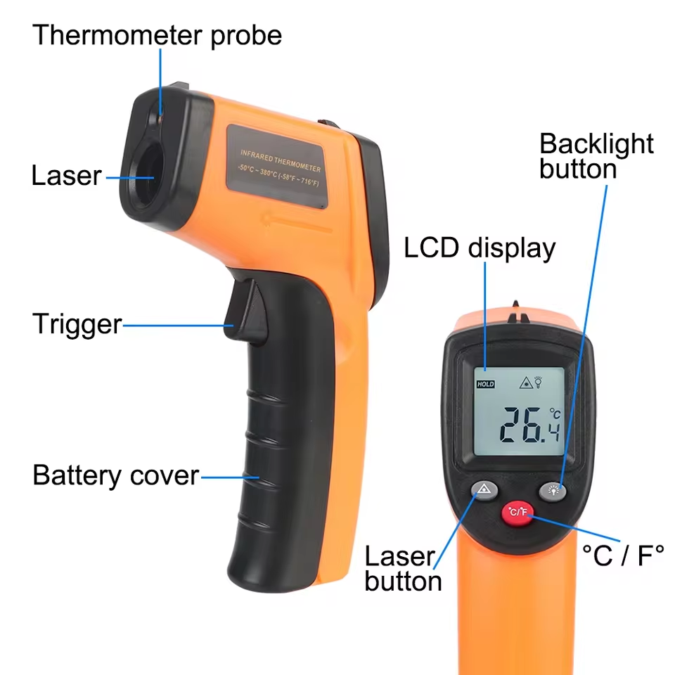新しい T600 T600A デジタル赤外線温度計ガン -5 - Industrial Laser Temperature Gun のレビューと価格