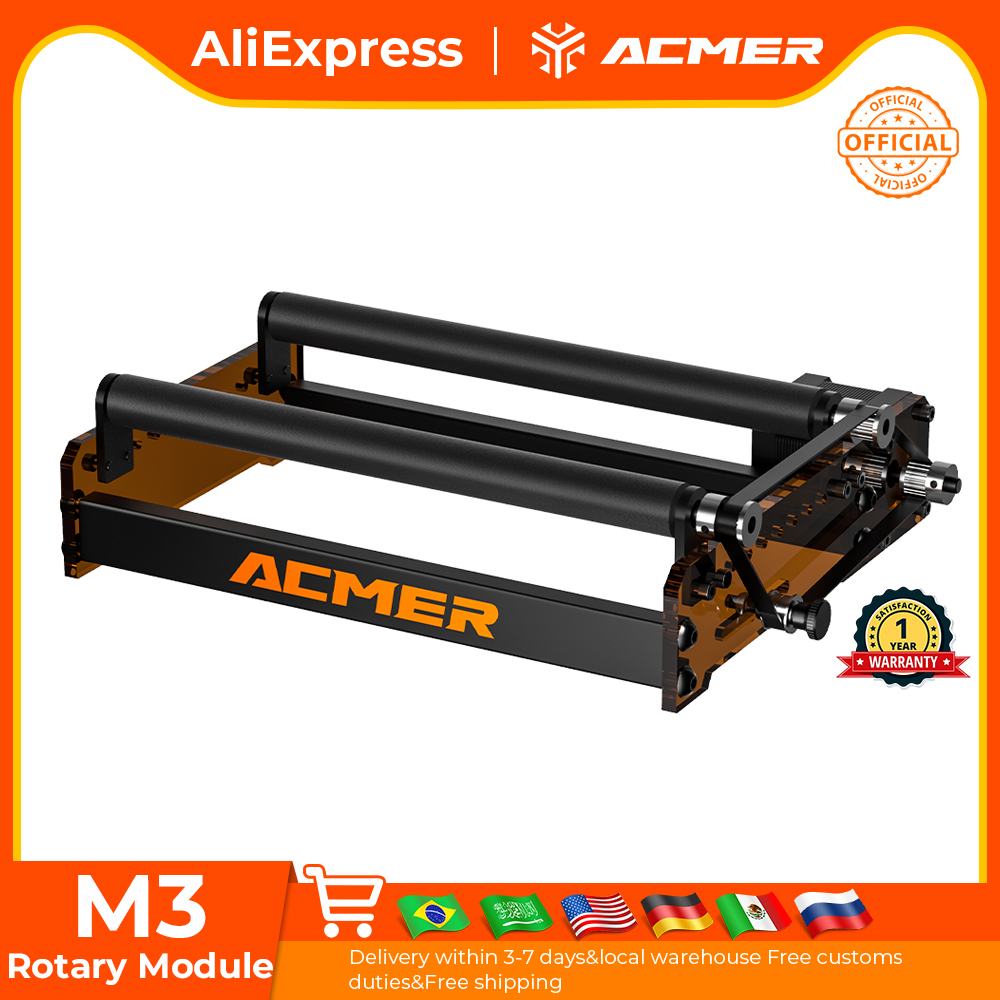 ACMER M3 レーザーロータリーローラー 360 °   - Rotary Axis Laser Engraver のレビューと価格