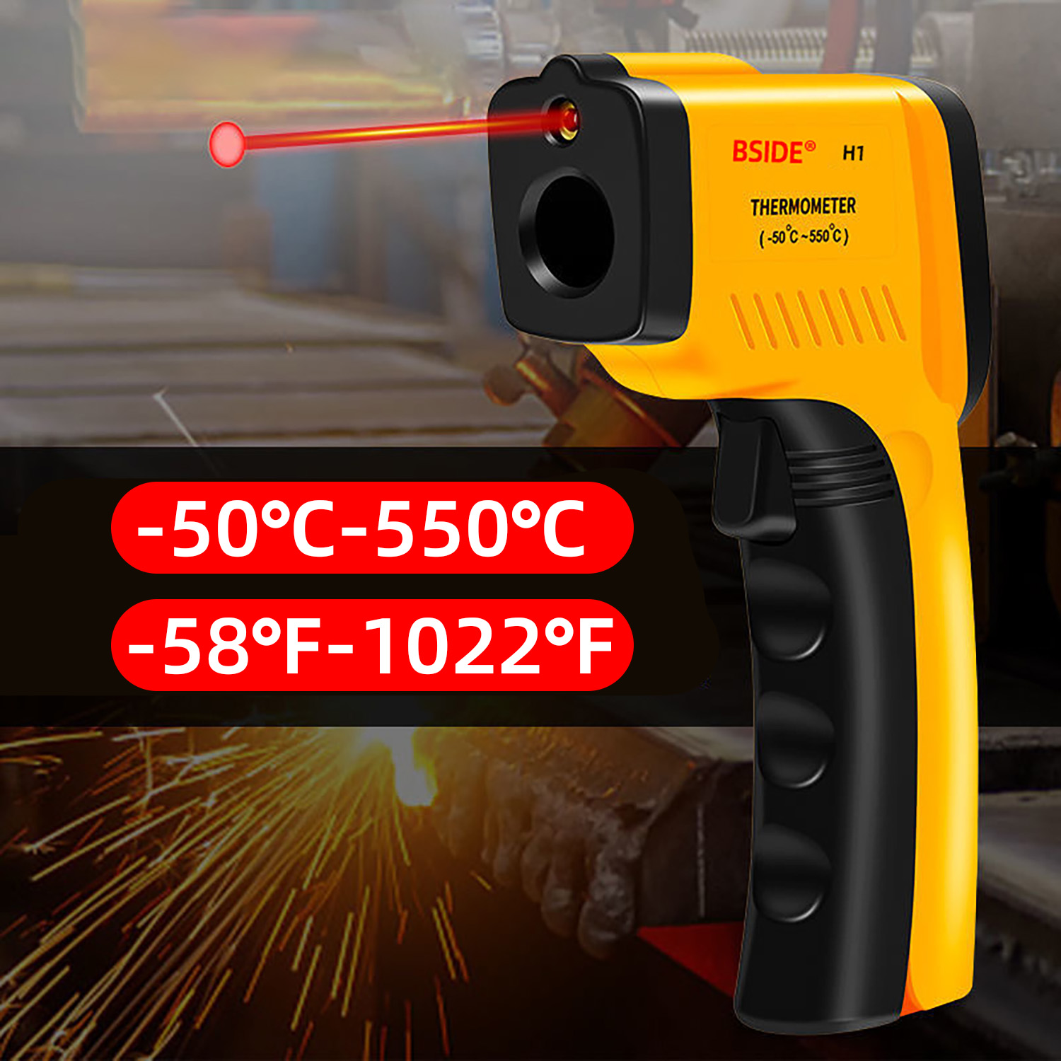 デジタル赤外線温度計,非接触,肉,バッファローミルク,バーベ - Industrial Laser Temperature Gun のレビューと価格