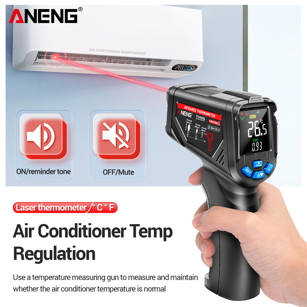 ANENG TH05 赤外線温度計 デジタル 非接触式 -2 - Industrial Laser Temperature Gun のレビューと価格