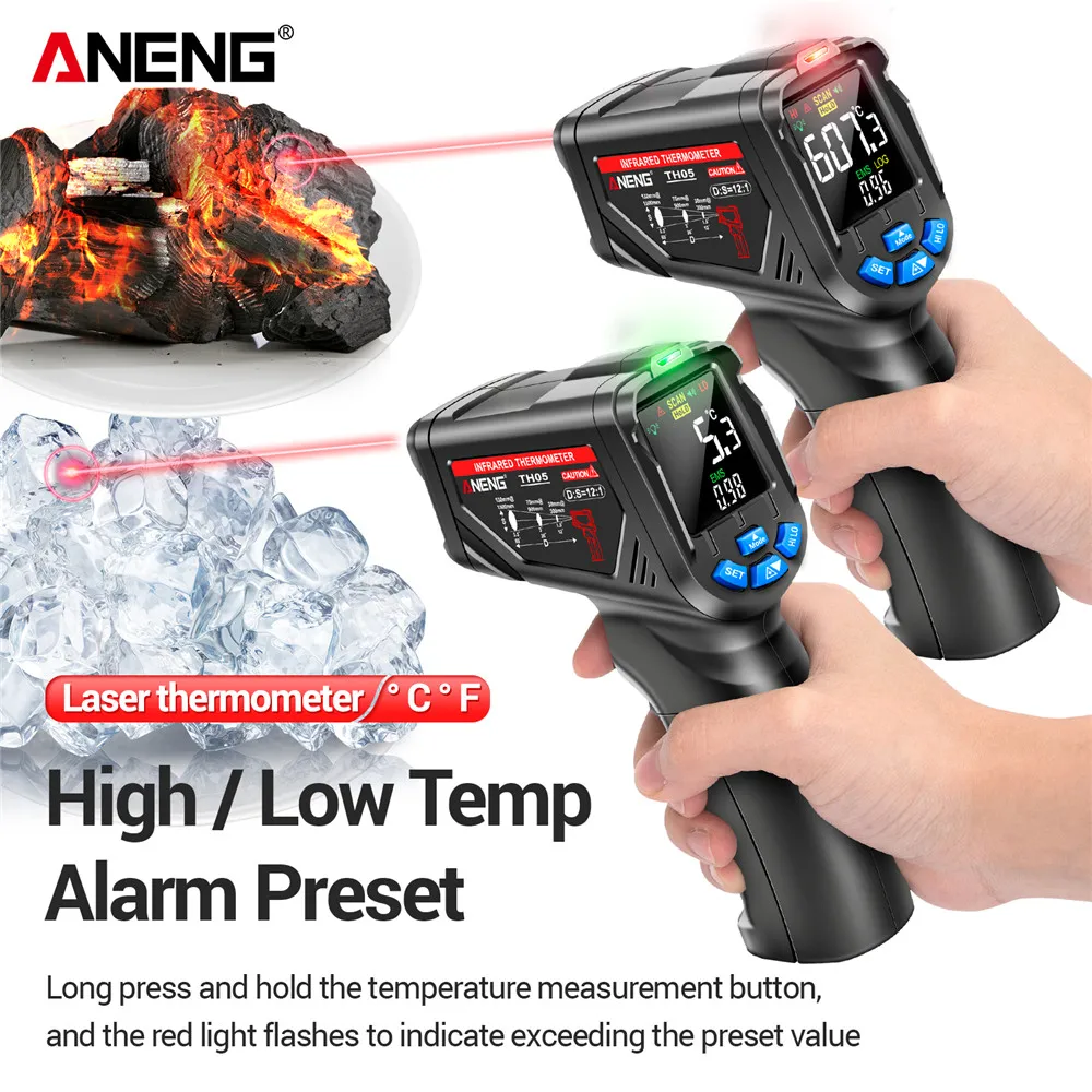赤外線温度計 デジタル 非接触式 -20~650℃ ℃    - Industrial Laser Temperature Gun のレビューと価格