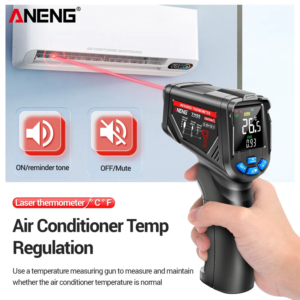 赤外線温度計 デジタル 非接触式 -20~650℃ ℃    - Industrial Laser Temperature Gun のレビューと価格