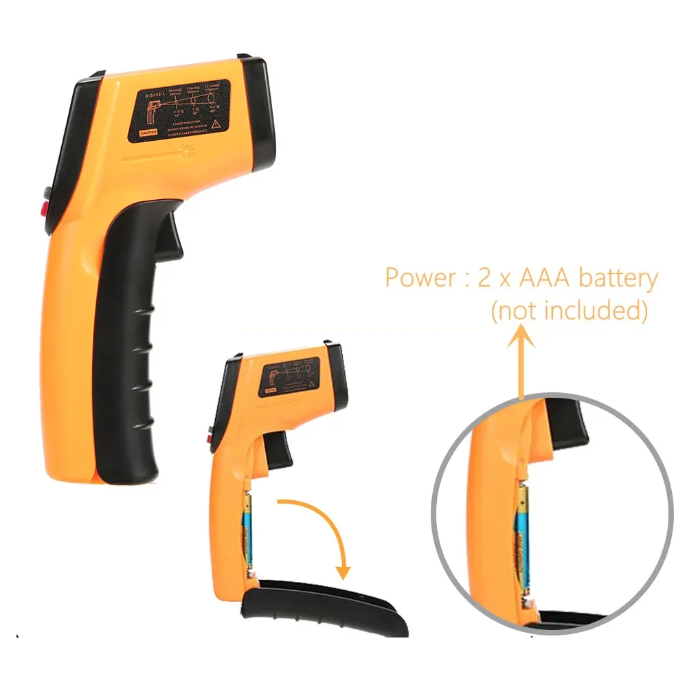 ポータブル赤外線温度計温度ガン、ピザオーブン、グリル、エンジ - Industrial Laser Temperature Gun のレビューと価格